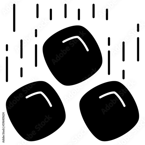 A premium download icon of hail