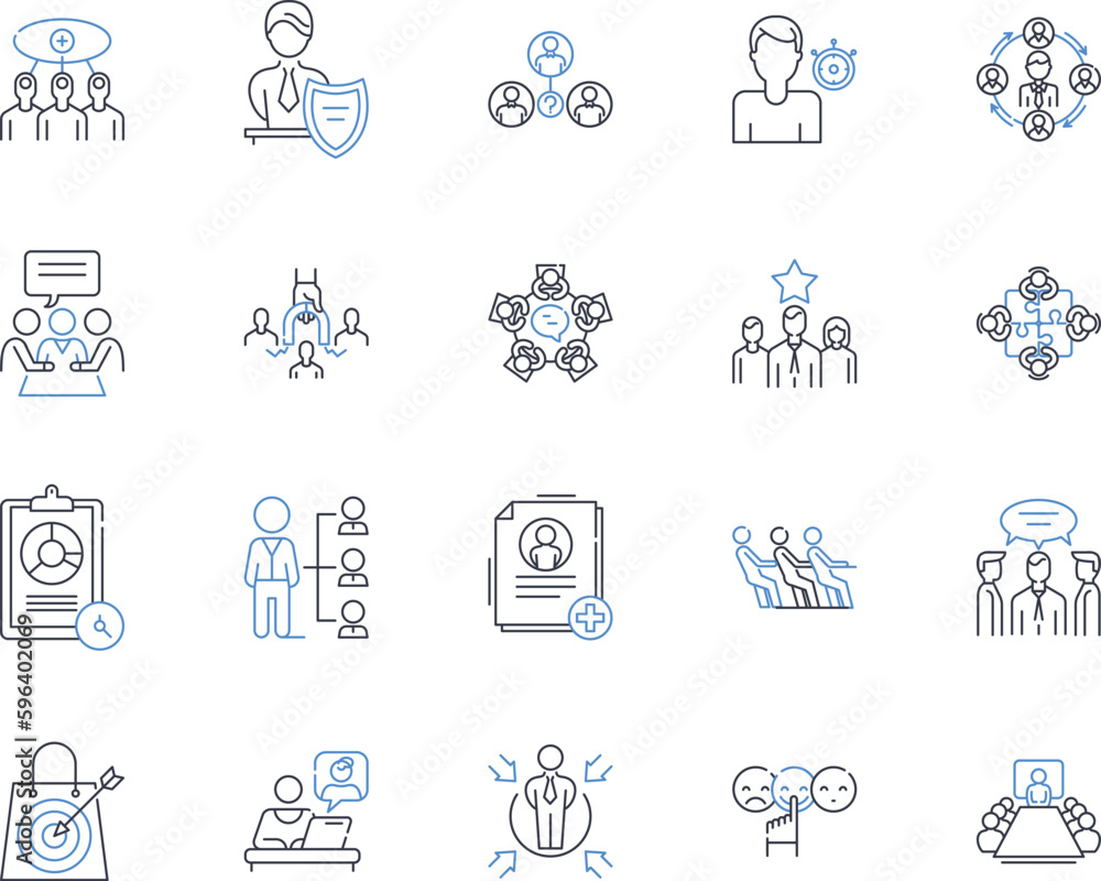 Command center line icons collection. Control, Hub, Command, Central ...