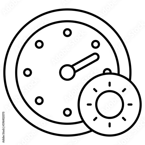  Editable design icon of solar temperature 