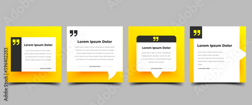 Set of quote banners template design. Usable for social media post, card, and web