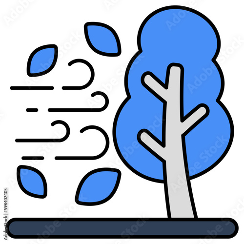 A perfect design icon of windstorm 