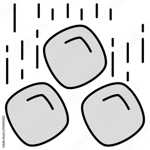 A premium download icon of hail