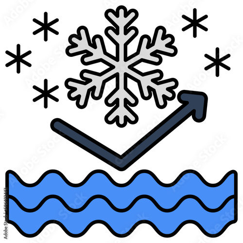 A unique design icon of snow resistant 