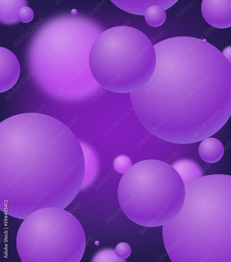 Abstract floating fluid bubbles sphere vector template background