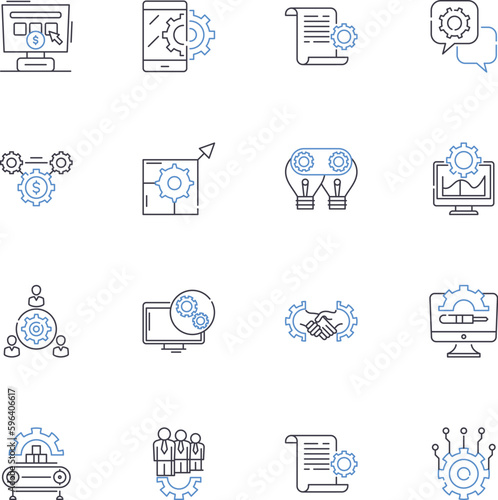 Situation line icons collection. Dilemma, Predicament, Crisis, Challenge, Conundrum, Obstacle, Quandary vector and linear illustration. Tragedy,Paradox,Plight outline signs set Generative AI