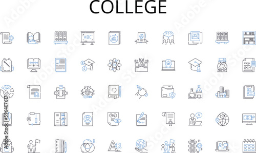 College line icons collection. Identification, Authentication, Validation, Confirmation, Substantiation, Attestation, Proof vector and linear illustration. Generative AI