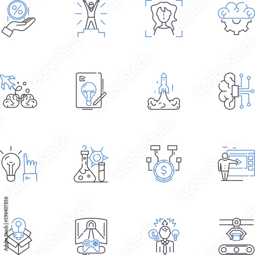 Diversity variety line icons collection. Multiculturalism, Inclusivity, Plurality, Assortment, Heterogeneity, Melange, Differentiation vector and linear illustration. Generative AI