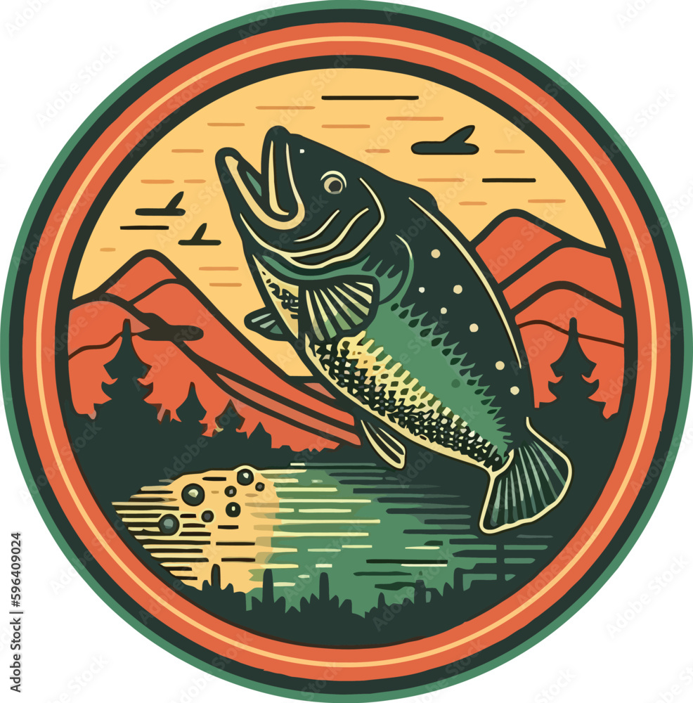vector of fish logo mascot