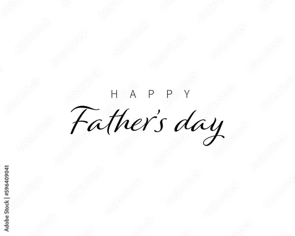Fototapeta premium Happy father' s day calligraphy greeting card.