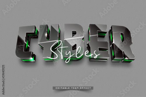 3D Glowing Metallic Text Effect Generator