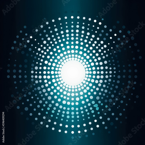 A black, white, and blue polka dot background vector, in the style of gradient color blends. Generative Ai.