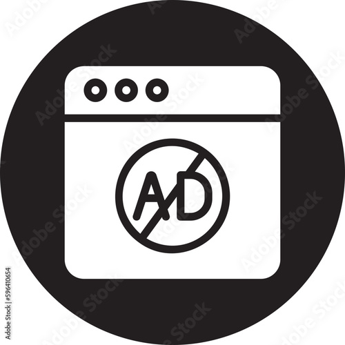 ad blocker glyph icon