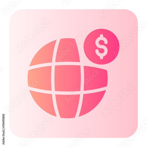 global banking gradient icon photo