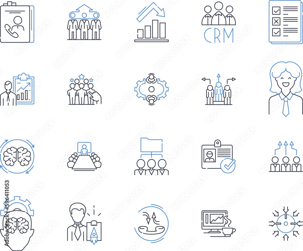 Engineering group line icons collection. Innovation, Problem-solving, Efficiency, Design, Experimentation, Technologies, Precision vector and linear illustration. Generative AI