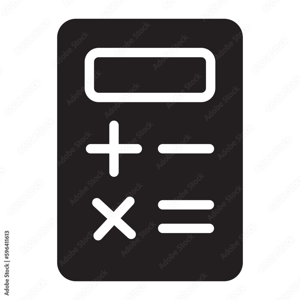 calculator glyph icon calculator glyph icon