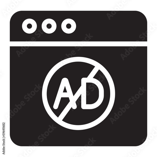 ad blocker glyph icon