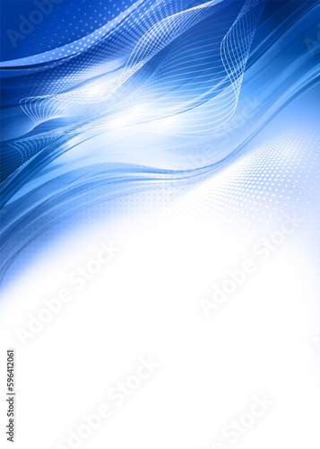 Abstract blue background with lighting effect. Vector