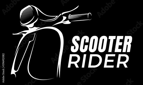Modern scooter logo. Scooter rider logo
