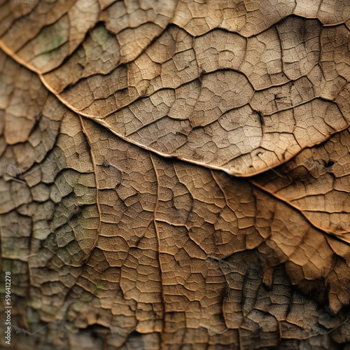 Zoom on brown leaf texture
