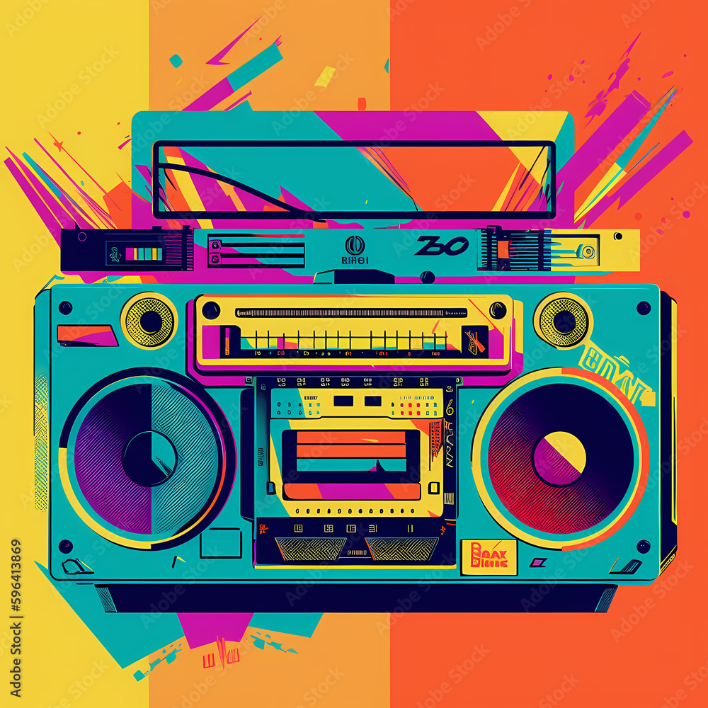 Fototapeta premium Retro boombox