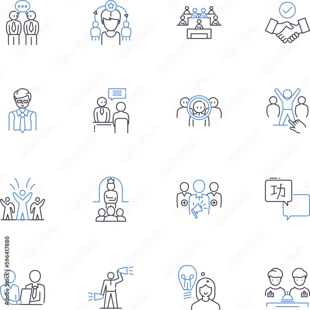 © michael broon - Video conference line icons collection. Collaboration, Connection, Communication, Online, Virtual, Remote, Call vector and linear illustration. Zoom,Meeting,Webinar outline signs set Generative AI © michael broon - Video conference line icons collection. Collaboration, Connection, Communication, Online, Virtual, Remote, Call vector and linear illustration. Zoom,Meeting,Webinar outline signs set Generative AI