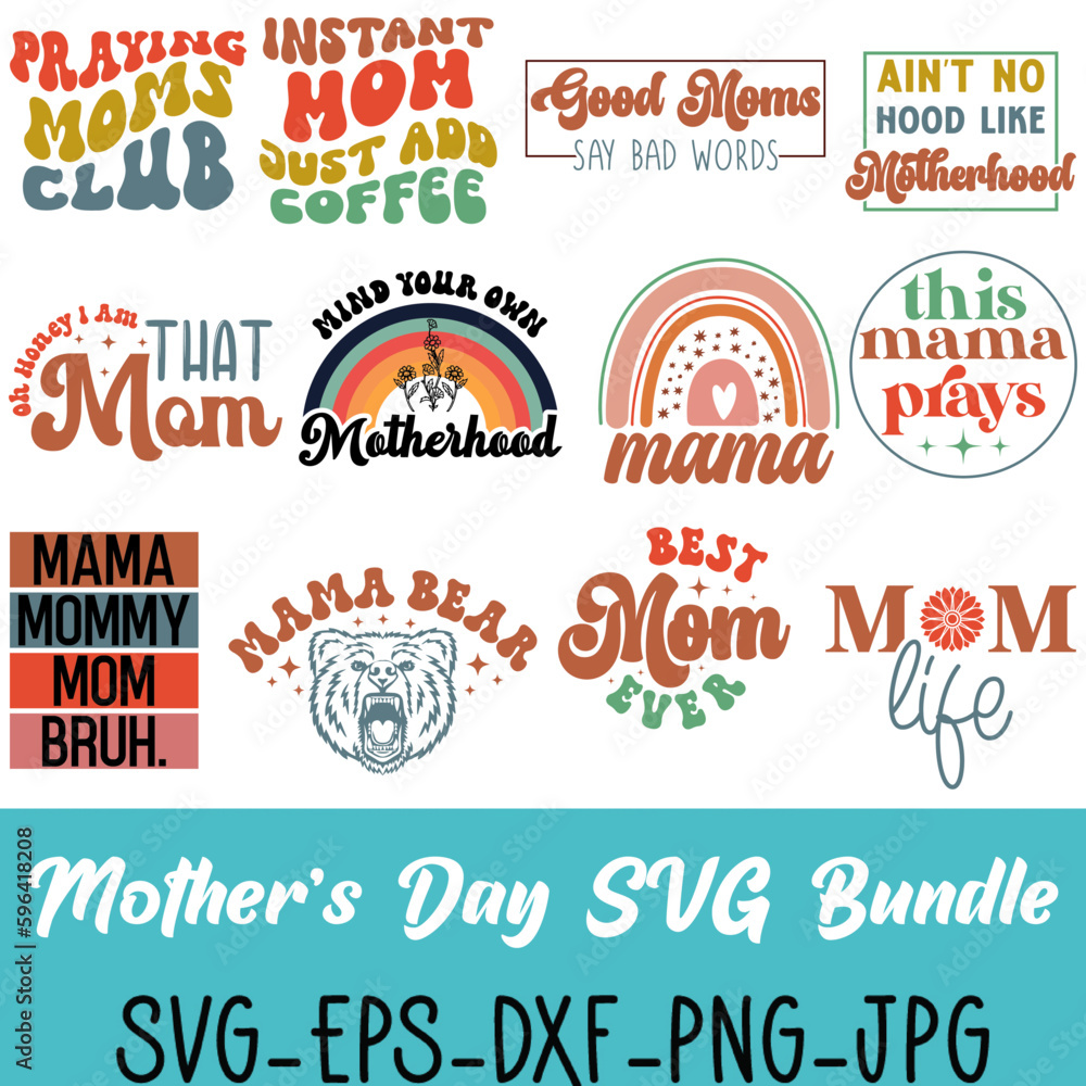 Retro Mother's Day Svg Bundle Retro Mother's Day Svg Bundle