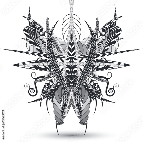 ineinander verwobenes kunstvolles Ornament
