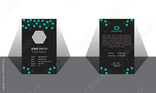 Id card with lanyard set isolated vector illustration. Blank plastic access card, name tag holder with pin ribbon, corporate card key, personal security badge, press event pass Office ID Card Template