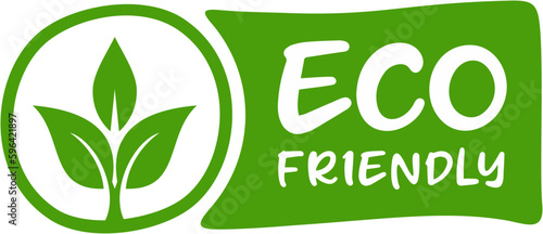 Eco friendly Healthy natural product label logo vector design