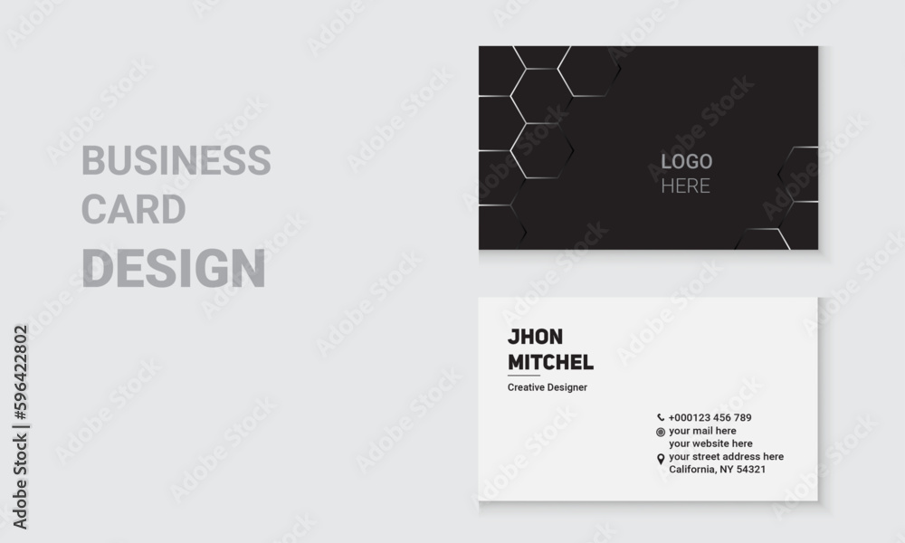 Clean and creative modern business card layout