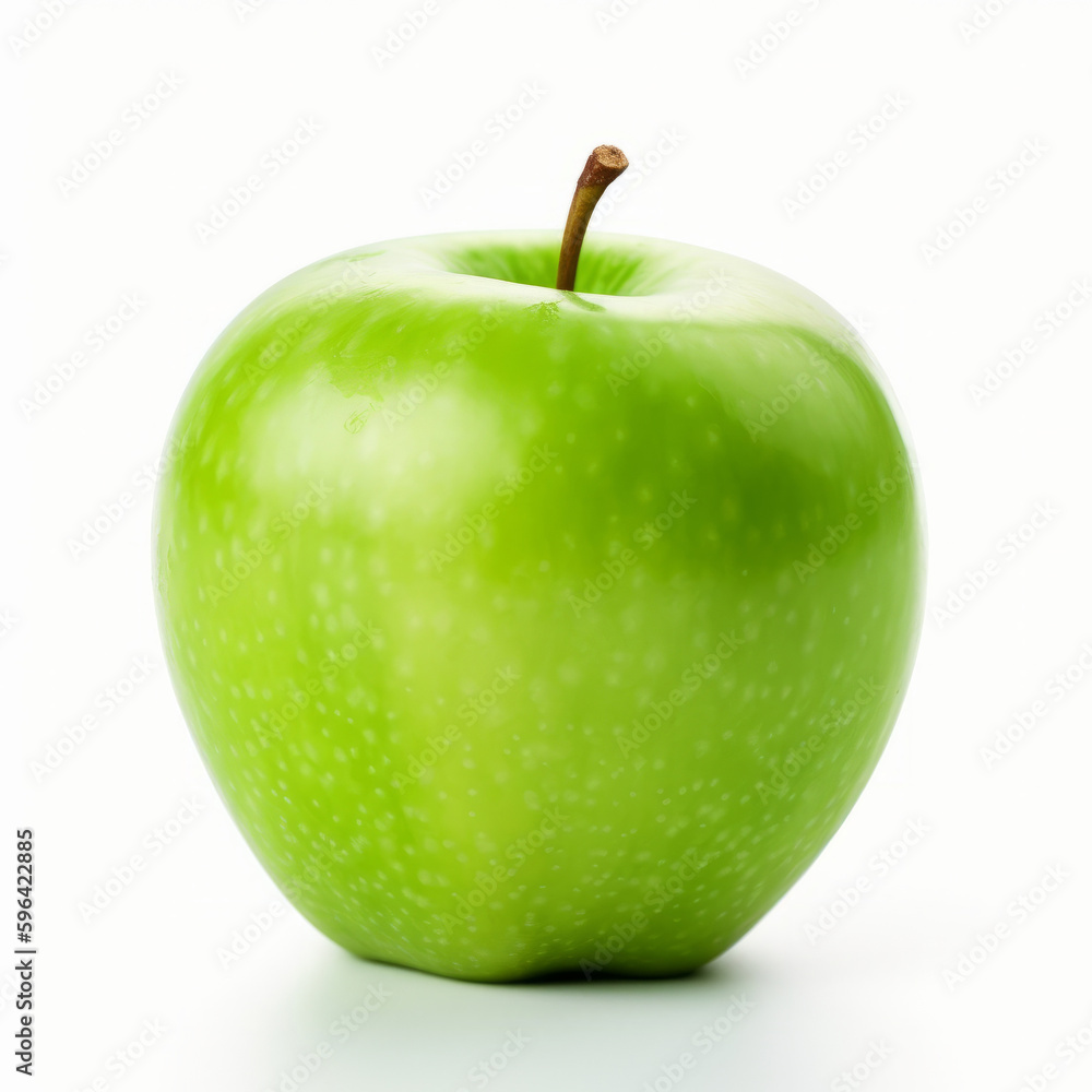 Green apple isolated. Illustration AI Generative Green apple isolated. Illustration AI Generative