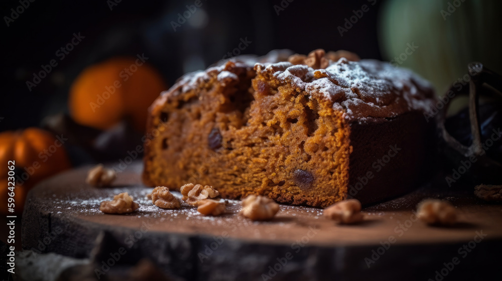 Pumpkin cake. Illustration AI Generative. Pumpkin cake. Illustration AI Generative.