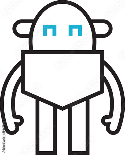 robot line icon