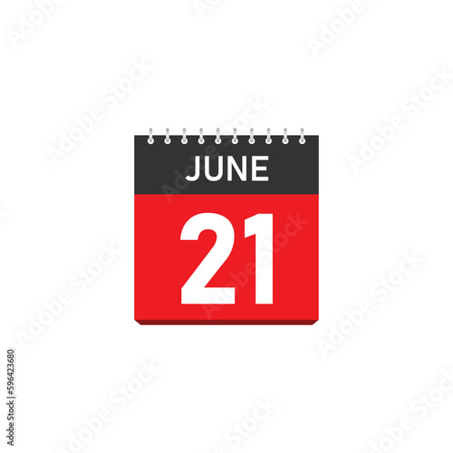 June 21 Concept Design. Vector Illustration.