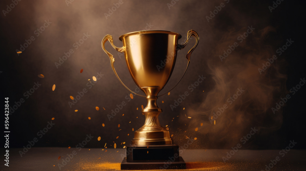 Winner champion cup. Illustration AI Generative. Winner champion cup. Illustration AI Generative.
