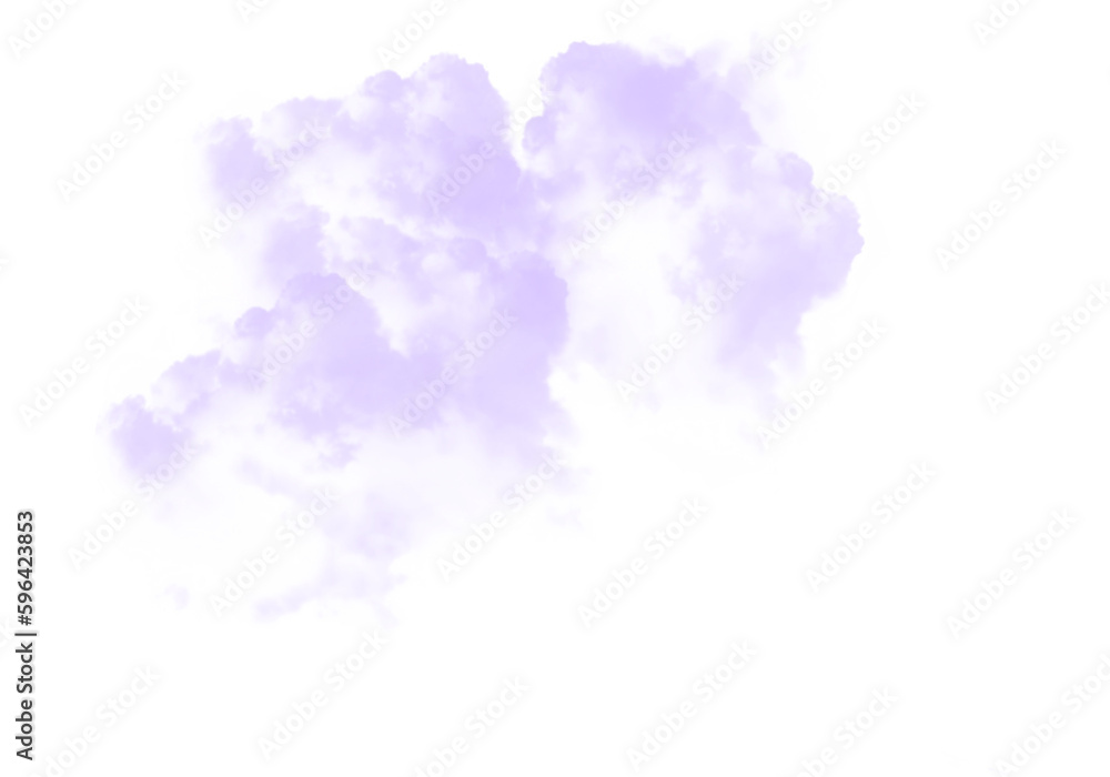 Cutout clean white cloud transparent backgrounds special effect 3d illustration