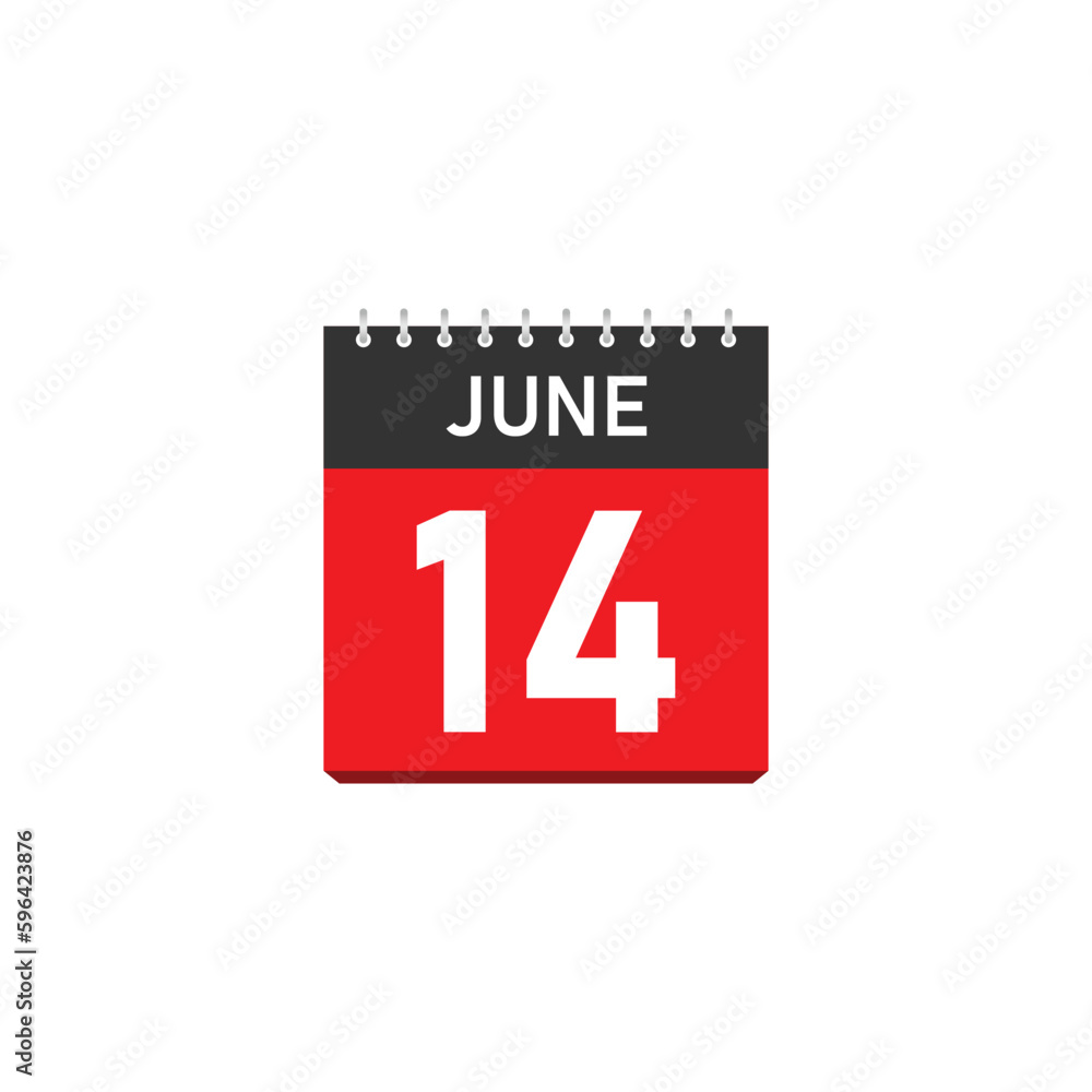 June 14 Concept Design. Vector Illustration. June 14 Concept Design. Vector Illustration.