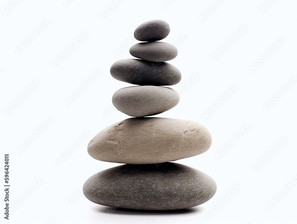 Stack of zen stones isolated on white background. Zen concept. Stack of zen stones isolated on white background. Zen concept.