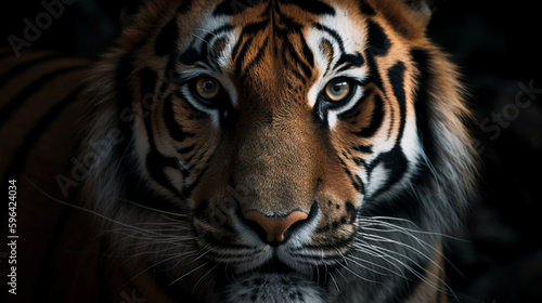 stunning head of a tiger. Generative AI