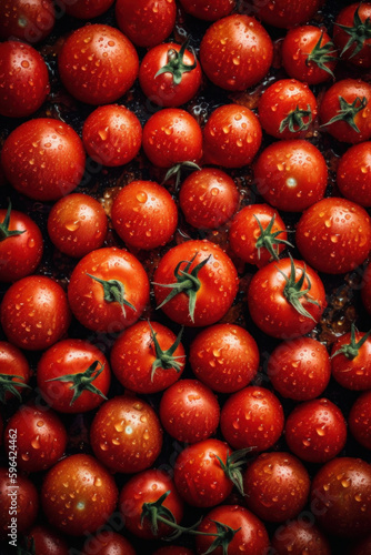 Tomato background. Illustration AI Generative.