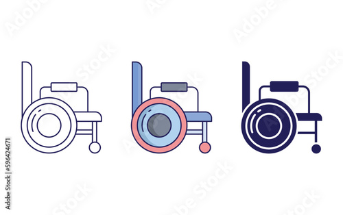Wheel chair vector icon