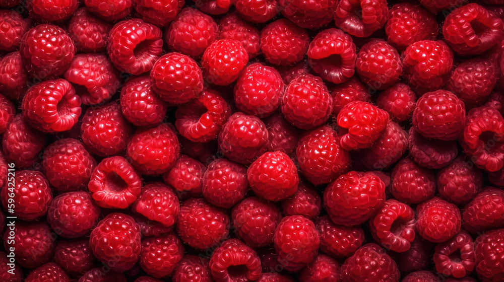 Raspberry background. Illustration AI Generative. Raspberry background. Illustration AI Generative.