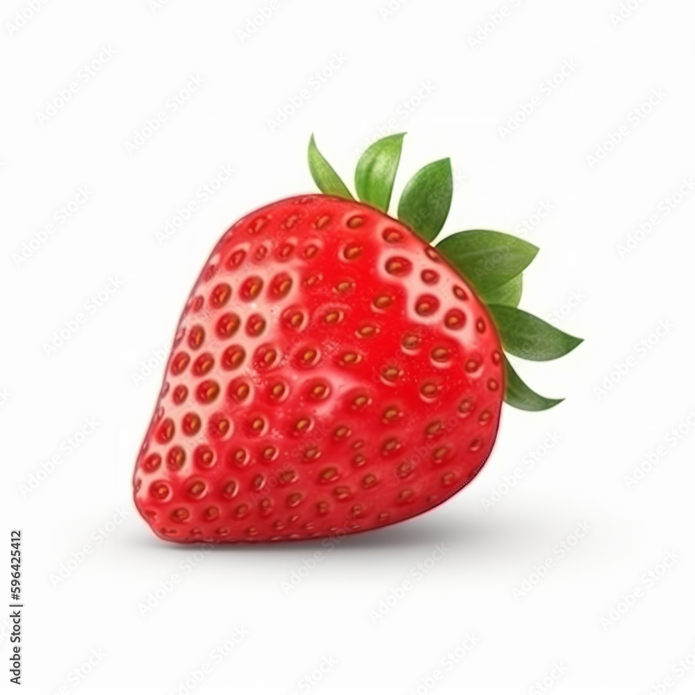 Red strawberry isolated. Illustration AI Generative. Red strawberry isolated. Illustration AI Generative.