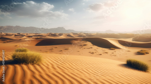 Desert natural background. Illustration AI Generative.