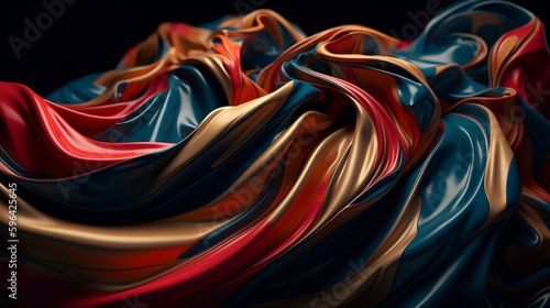 Abstract Background. Silk Waves. Colorful. Generative AI. #20