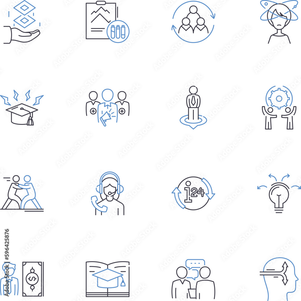 Personnel scrutinizing line icons collection. Audit, Screening, Investigation, Inspection, Verification, Analysis, Evaluation vector and linear illustration. Review,Check,Judgement Generative AI Personnel scrutinizing line icons collection. Audit, Screening, Investigation, Inspection, Verification, Analysis, Evaluation vector and linear illustration. Review,Check,Judgement Generative AI