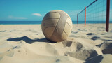 Beach volleyball. Illustration AI Generative.