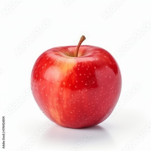 Red apple isolated. Illustration AI Generative.