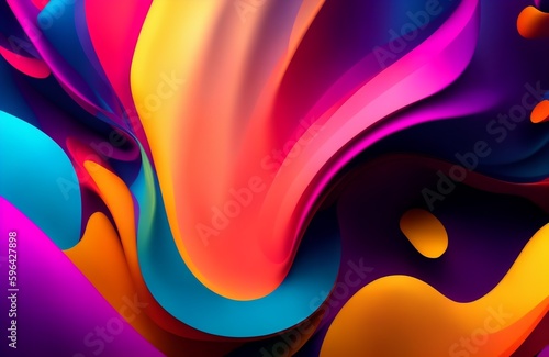 Colorful background, fluid abstract (Generative AI)