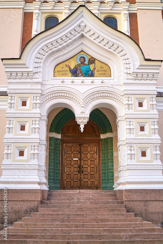 Entrance to Alexander Nevsky Cathedral, Tallinn, Estonia